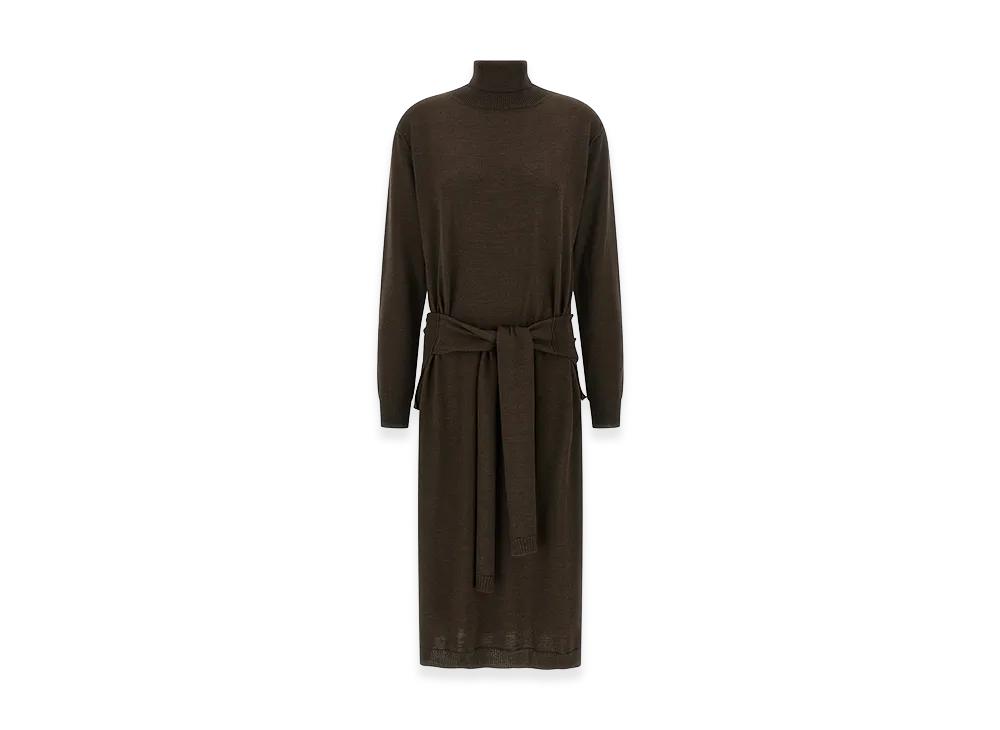 LEMAIRE Women's 'Trompe L'Oeil' Dress "Brown"