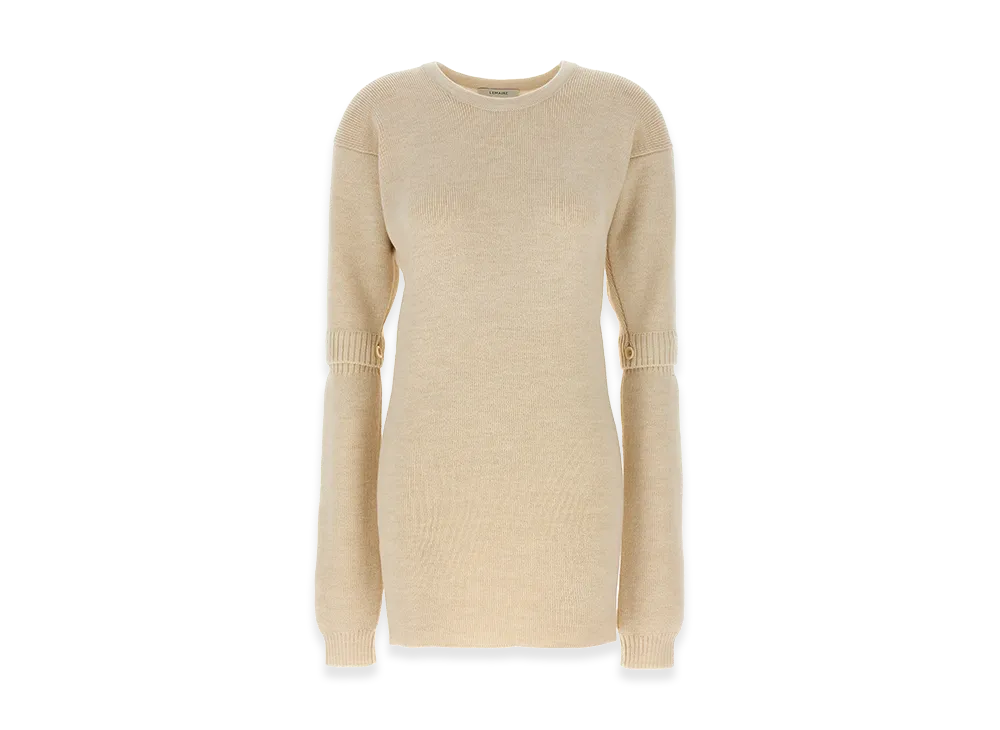 LEMAIRE Women's Knitted Dress With Removable Sleeves "White"
