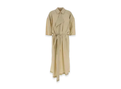 LEMAIRE Women's Silk Blend Shirt Dress "Sand/Beige"