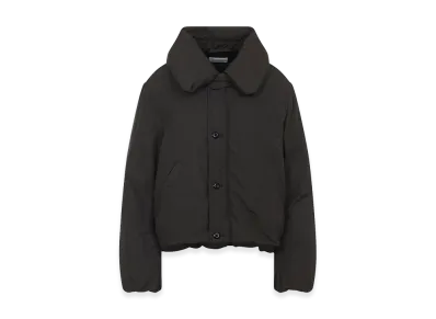LEMAIRE Women's Bubble Collar Cropped Down Jacket "Brown"