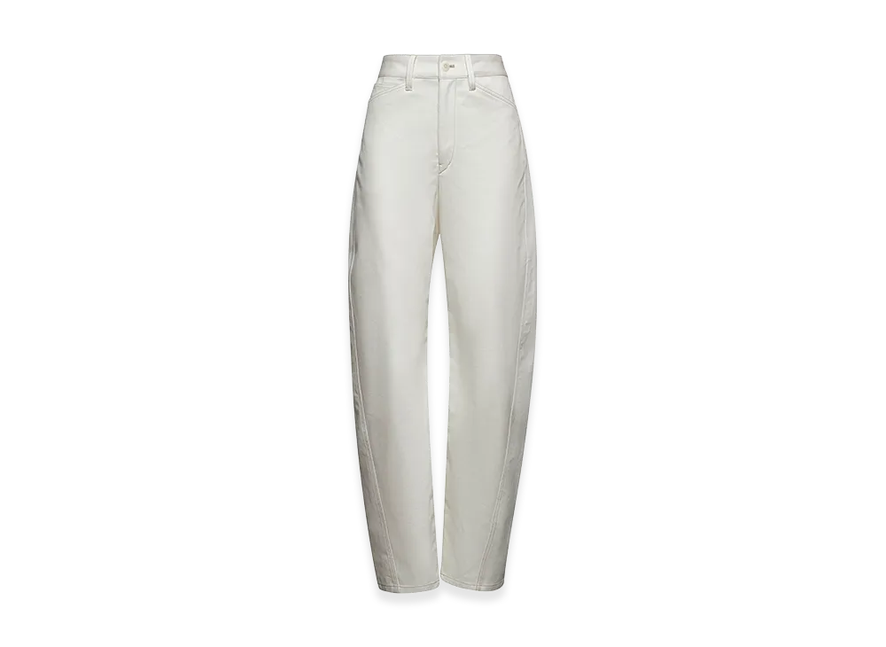 LEMAIRE Women's Curved Leg Denim Trousers "White"