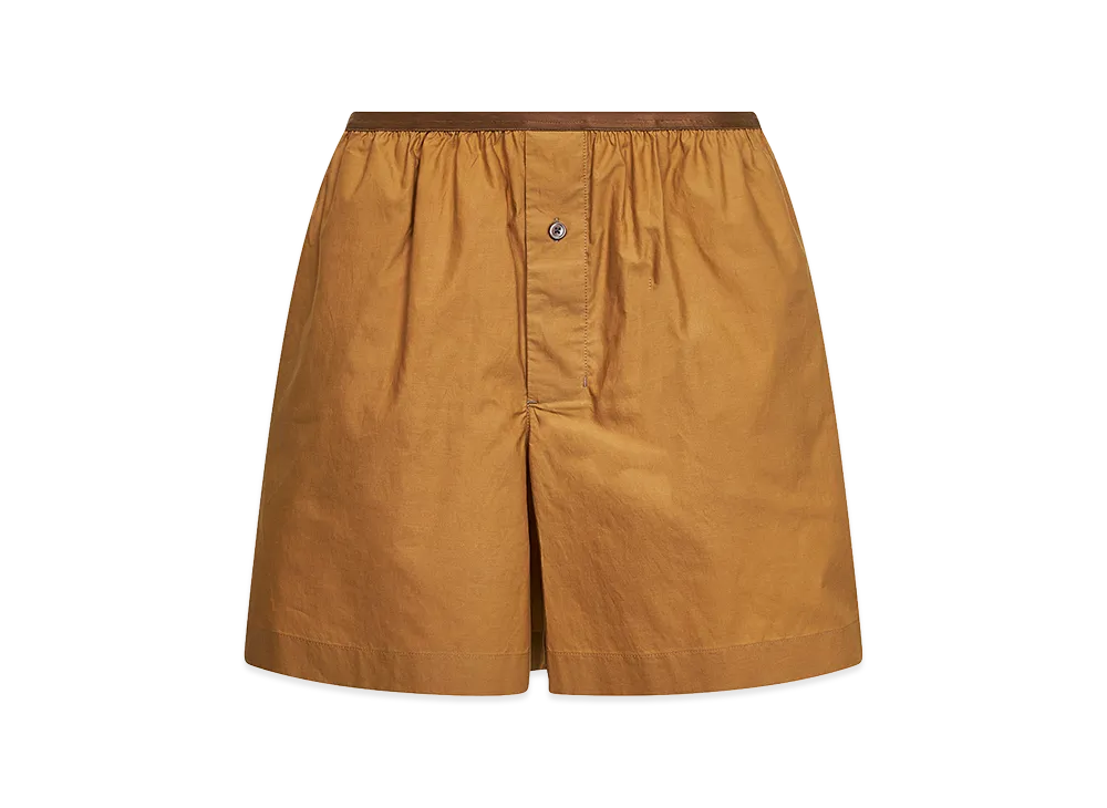 LEMAIRE Women's Poplin Shorts "Camel"