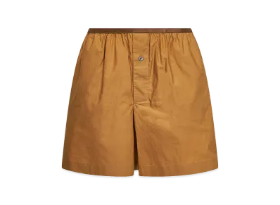 LEMAIRE Women's Poplin Shorts "Camel"