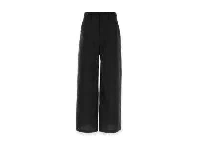 LEMAIRE Silk Blend Wide-Leg Pant "Black"