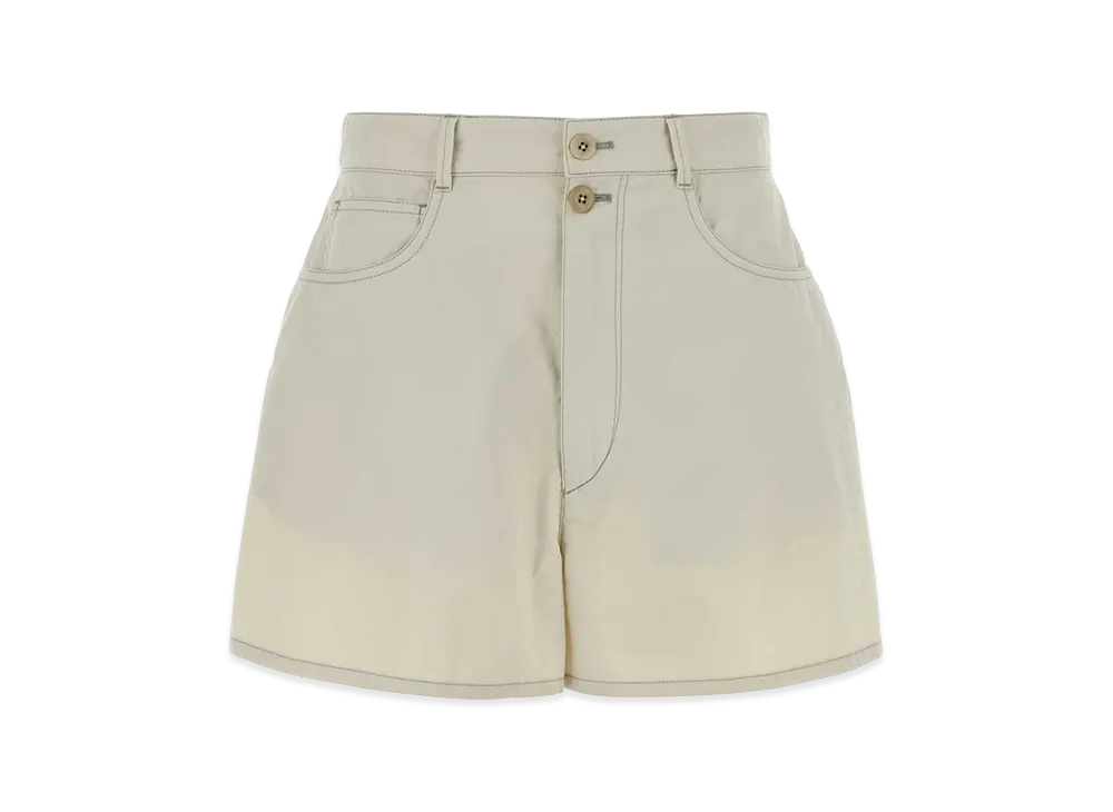 LEMAIRE Women's Cotton Shorts "Ivory/White"