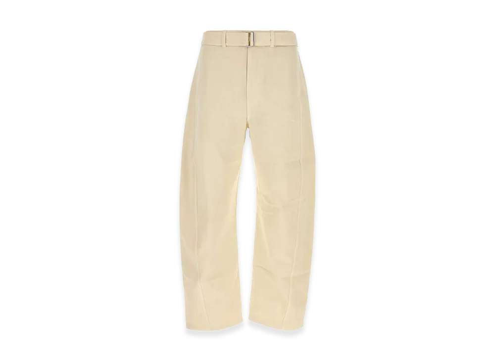 LEMAIRE Twisted Belted Pants "White"