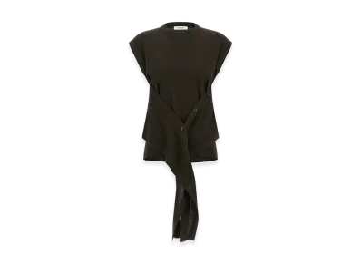 LEMAIRE Women's Side Panel Top "Brown"