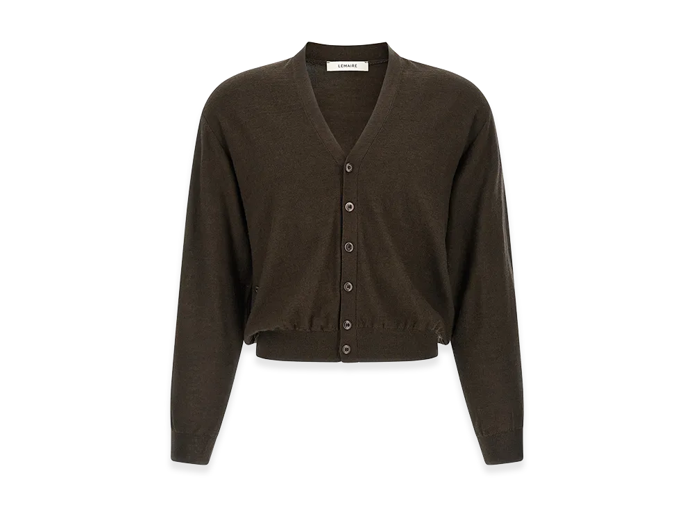 LEMAIRE 'Twisted' Cardigan "Brown"