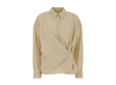 LEMAIRE Women's Silk Blend Shirt "Beige"