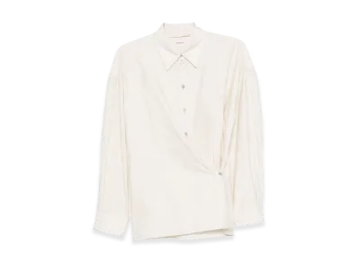 LEMAIRE Women's 'Straight Collar Twisted' Shirt "White"