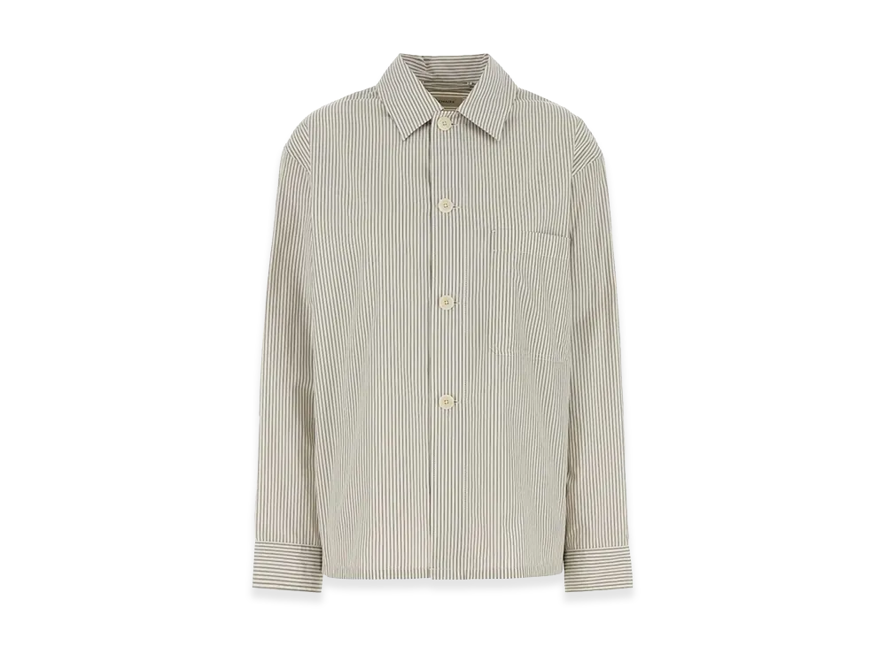 LEMAIRE Women's Embroidered Poplin Shirt "Stripped"