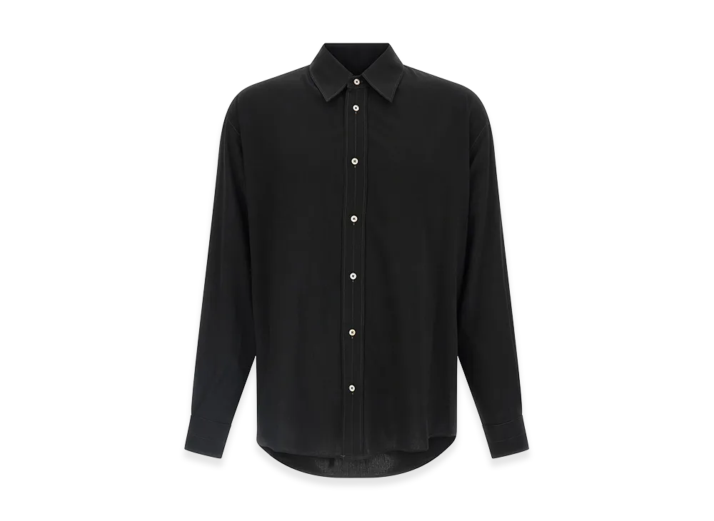 LEMAIRE Viscose Wool Shirt "Black"