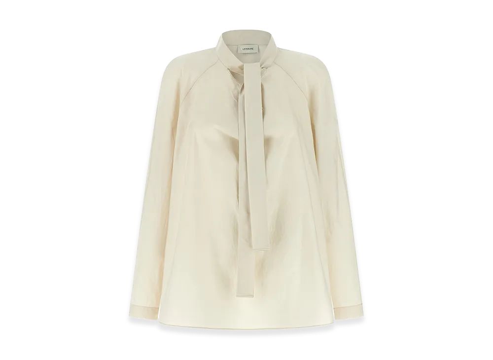 LEMAIRE Women's Ascot Collar Shirt "Beige"