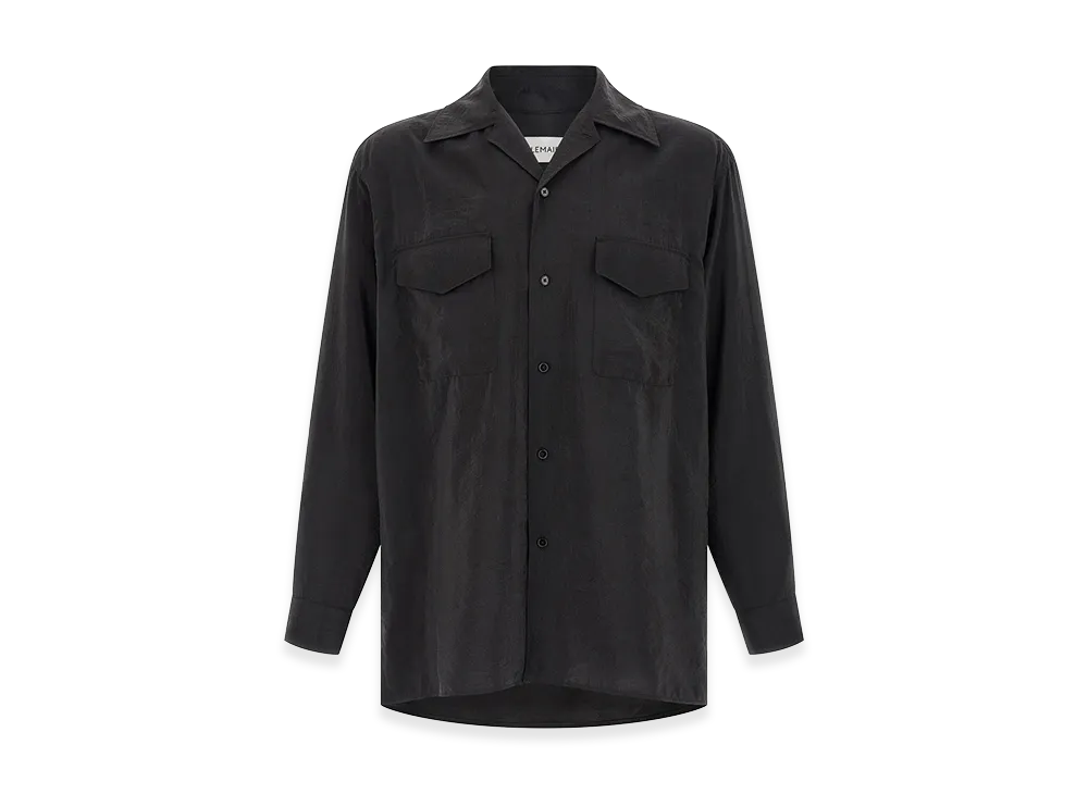 LEMAIRE Convertible Collar Shirt "Black"