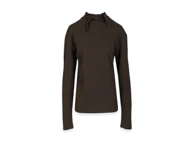 LEMAIRE Women's Scarf Neck Blouse "Brown"