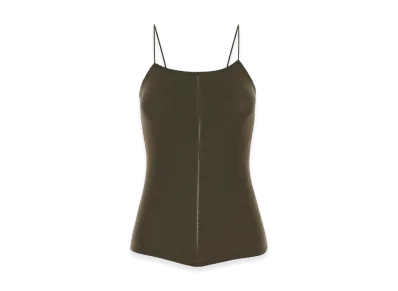 LEMAIRE Women's Viscose Blend Tank Top "Army Green"
