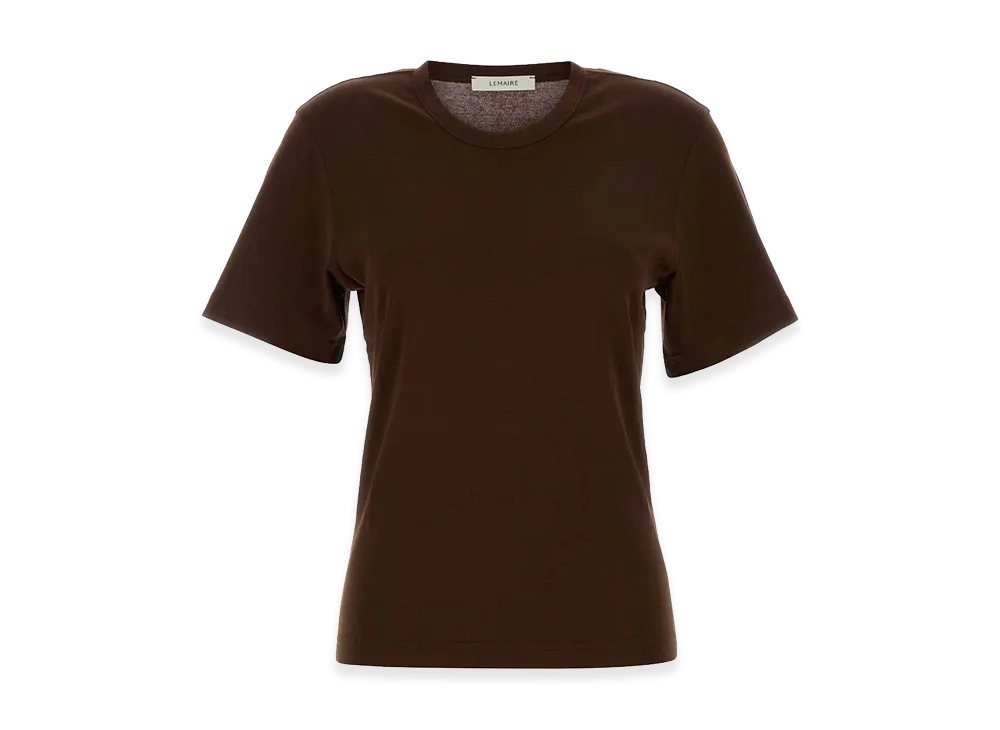 LEMAIRE Women's Cotton T-Shirt "Chocolate/Brown"
