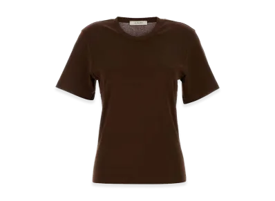 LEMAIRE Women's Cotton T-Shirt "Chocolate/Brown"