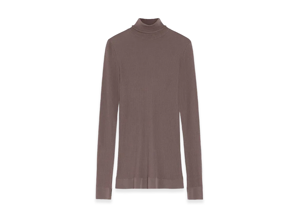 LEMAIRE Women's Seamlesss High Nk Top "Brown"