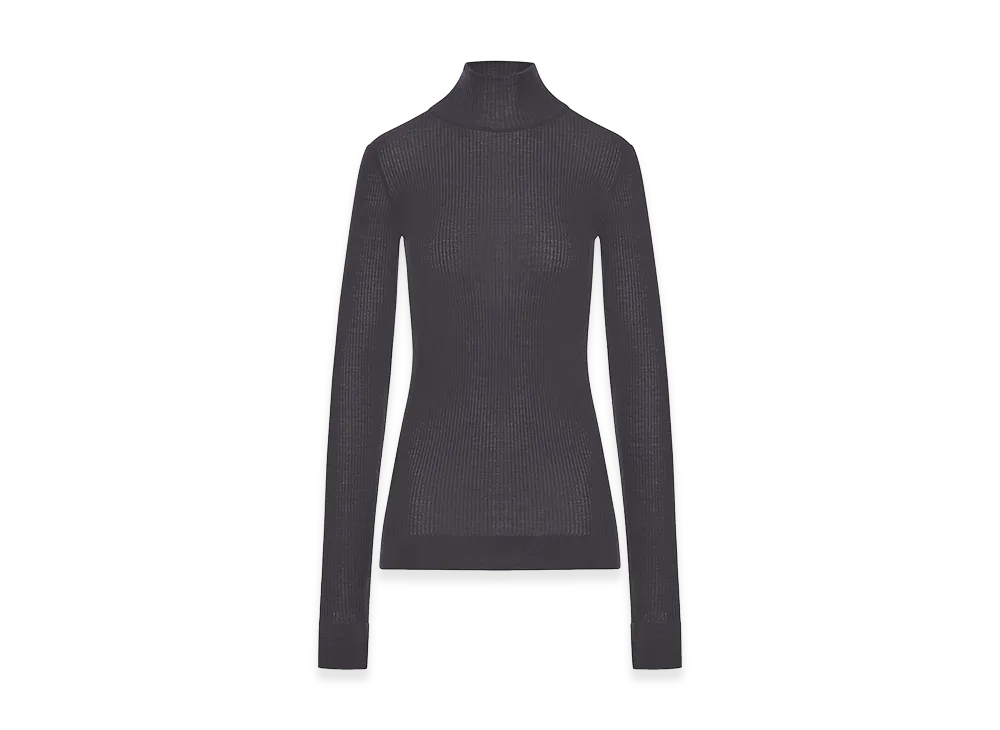 LEMAIRE Women's Ribbed Turtleneck "Black"