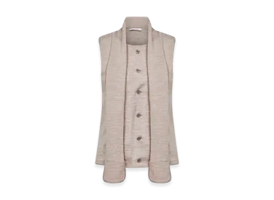 LEMAIRE Women's Asymmetrical Sleeveless Cardigan "Light"