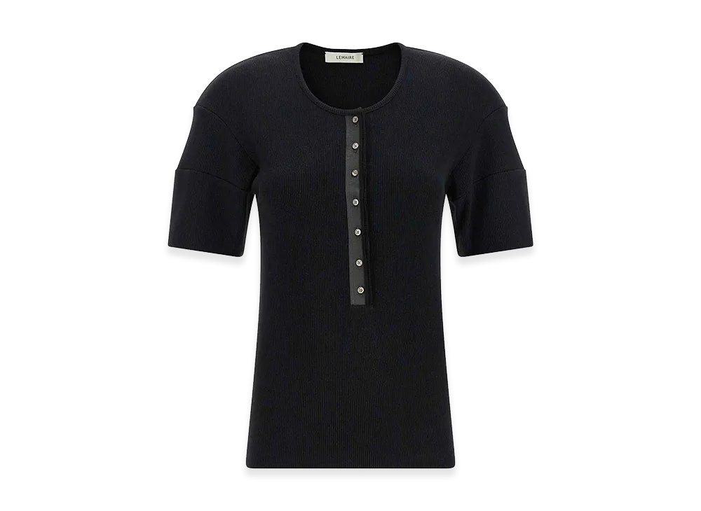 LEMAIRE Women's henley Sweater "Black"