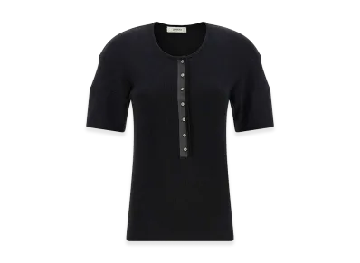 LEMAIRE Women's henley Sweater "Black"