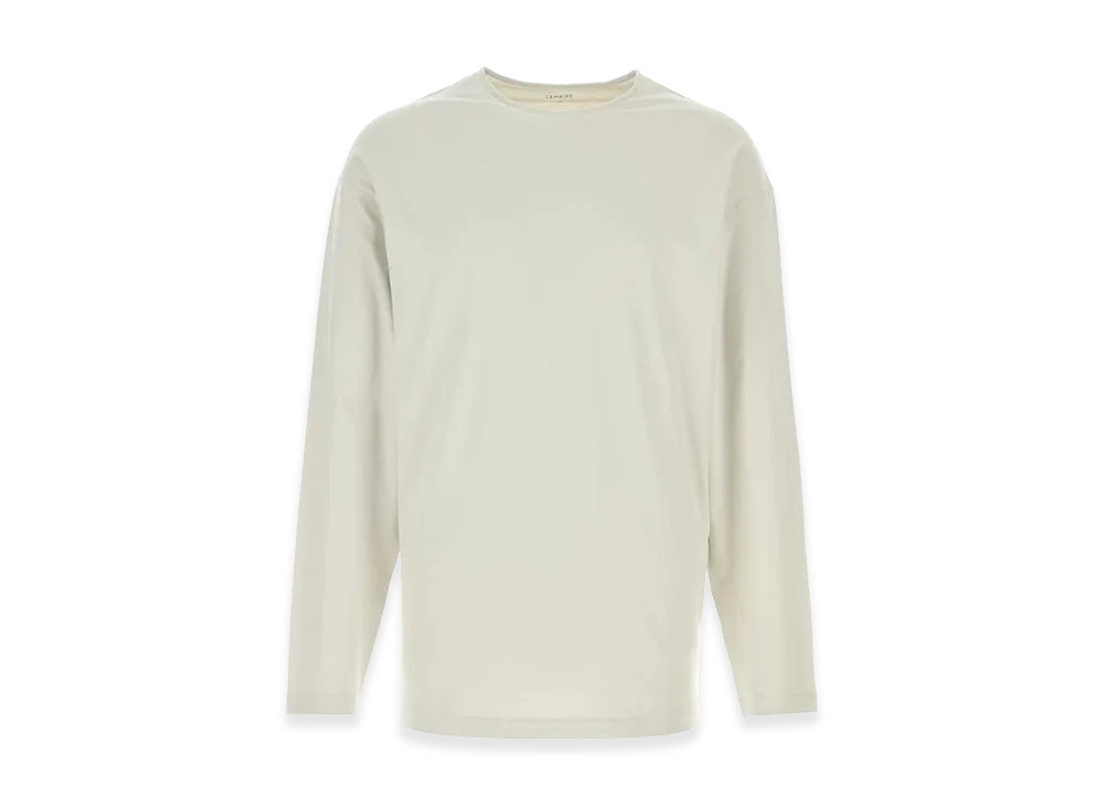 LEMAIRE Cotton T-Shirt "Chalk/Gray"