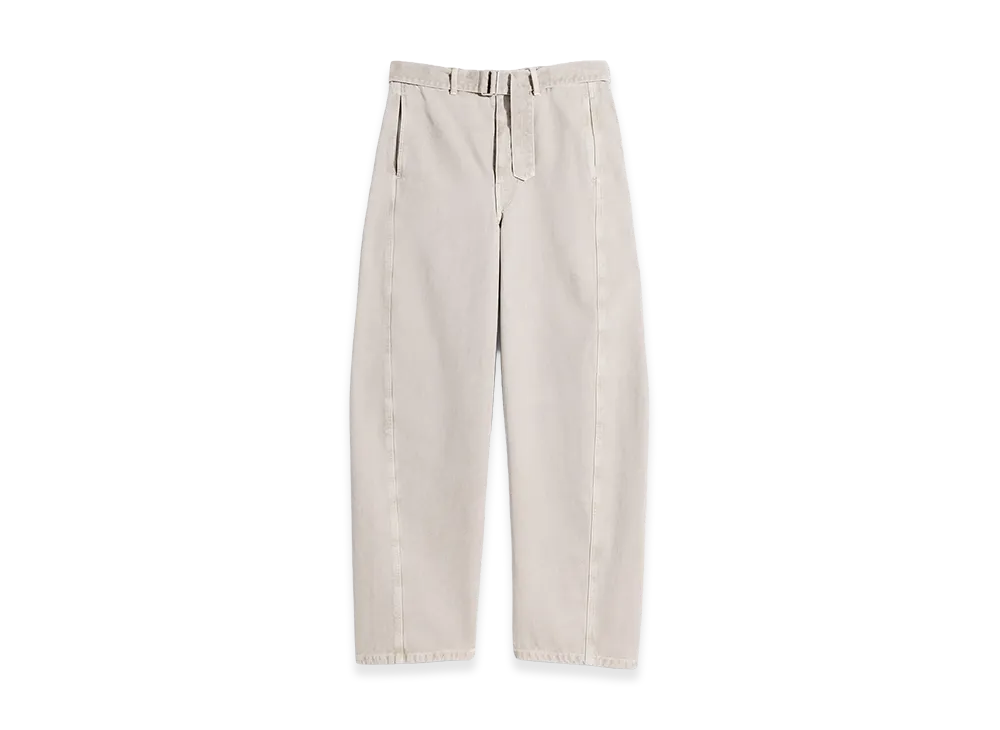 LEMAIRE Women's Twisted Heavy Broken Twill Snow Belted Pants "Moonstone"