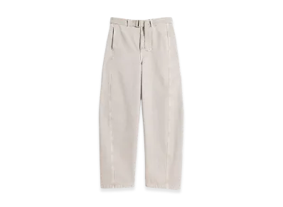 LEMAIRE Women's Twisted Heavy Broken Twill Snow Belted Pants "Moonstone"