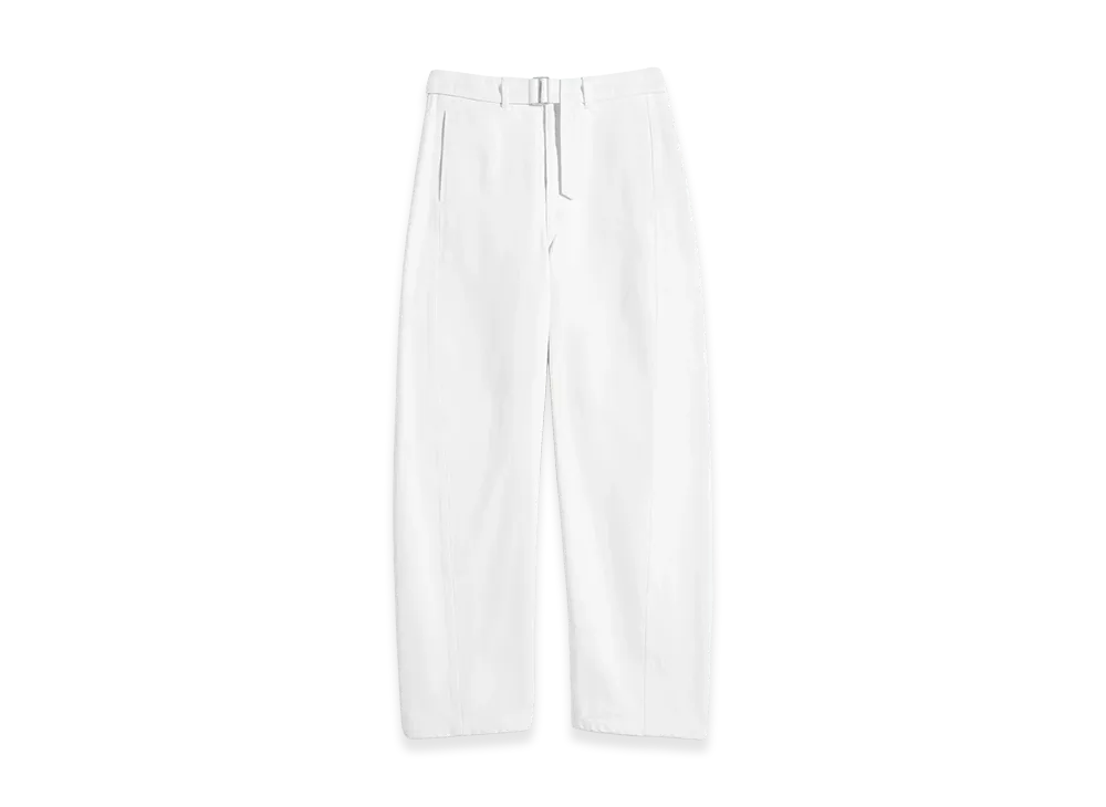 LEMAIRE Women's Twisted Belted Denim Pants "Milk Bleached"