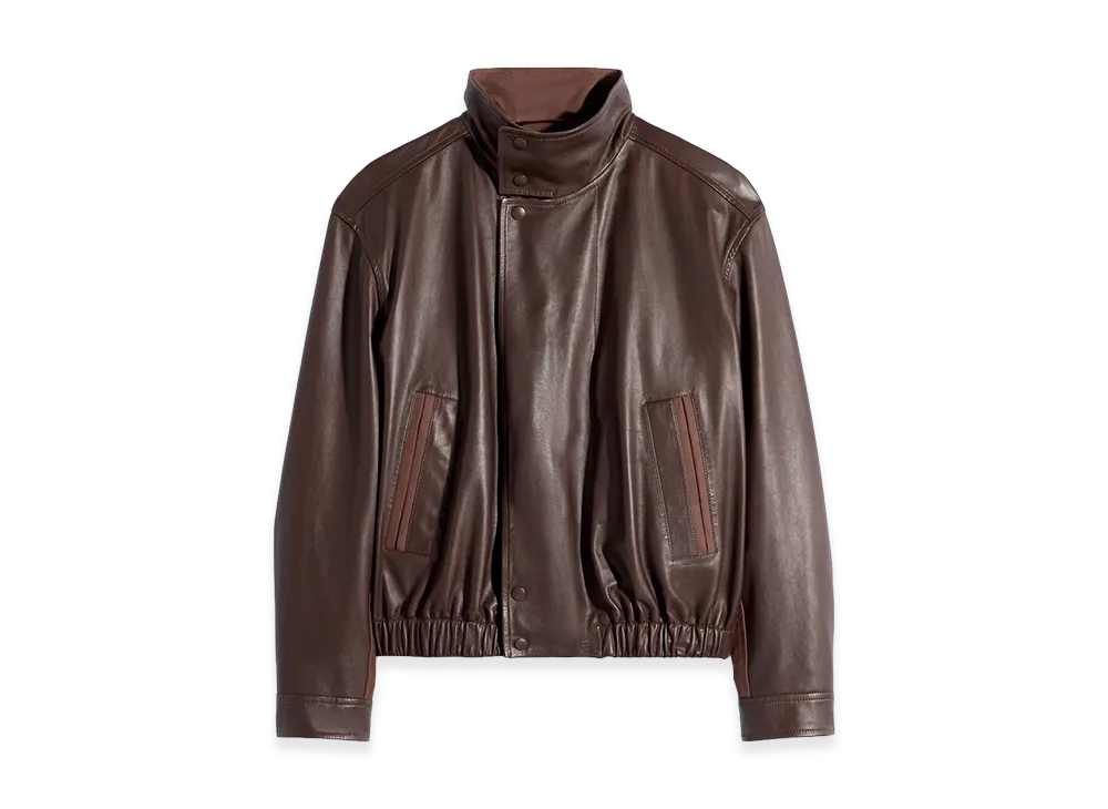 LEMAIRE Women's Soft Leather Blouson "Chocolate"