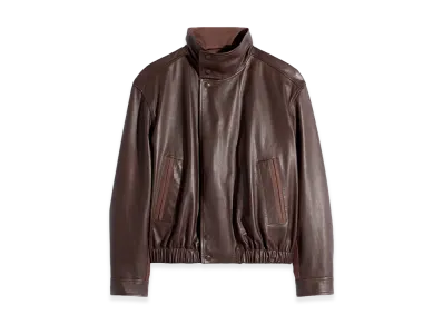 LEMAIRE Women's Soft Leather Blouson "Chocolate"