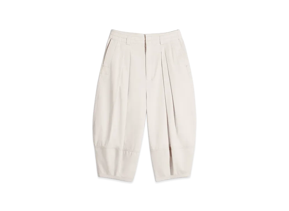 LEMAIRE Women's Cotton Satin Volume Bermuda Pants "Jasmine"