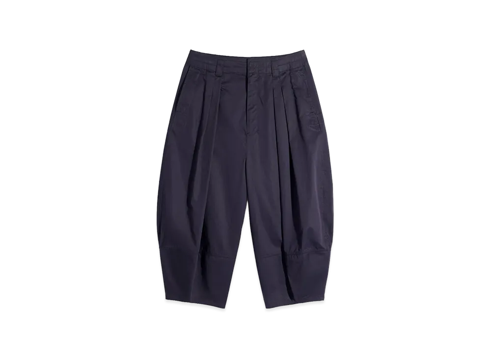 LEMAIRE Women's Cotton Satin Volume Bermuda Pants "Ink Blue"