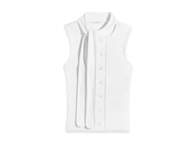 LEMAIRE Women's Jersey Asymmetric Fit Top "Milk"