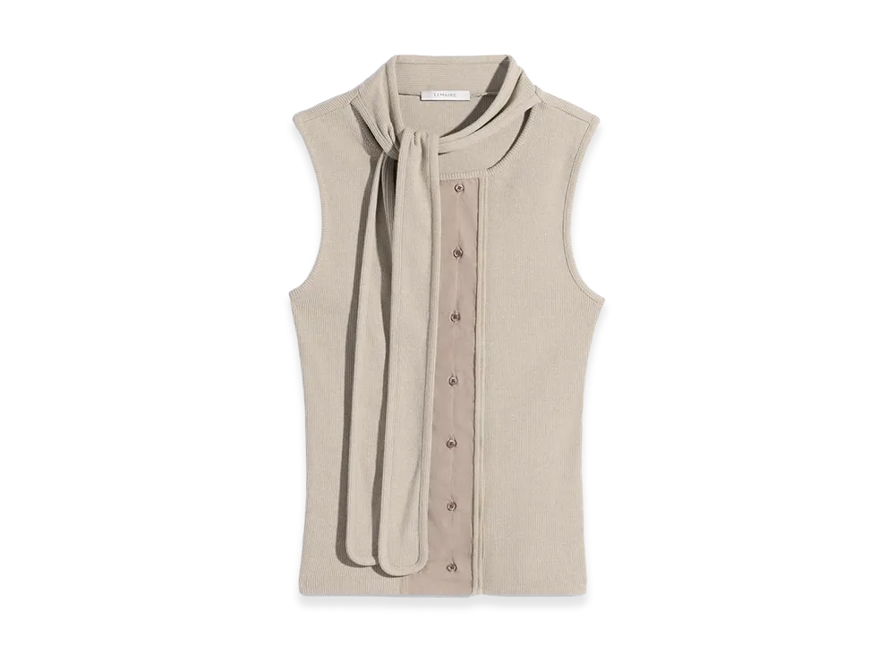 LEMAIRE Women's Jersey Asymmetric Fit Top "Sage"