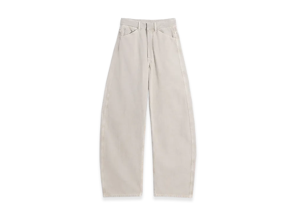 LEMAIRE Women's Broken Twill High Waisted Curved Pants "Moonstone"
