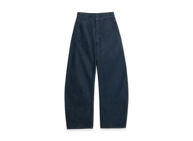 LEMAIRE Women's High Waisted Curved Pants "Denim Indigo"