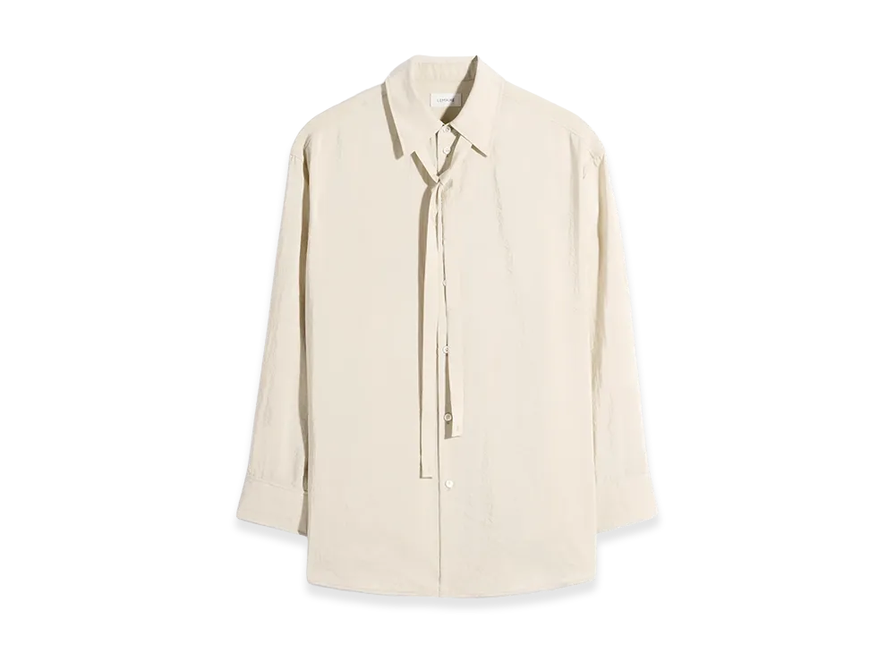 LEMAIRE Women's Dry Silk Long Tie Shirt "Oat Milk"