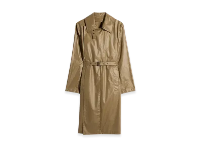 LEMAIRE Women's Light Coated Cotton Light Wrap Coat "Khaki"