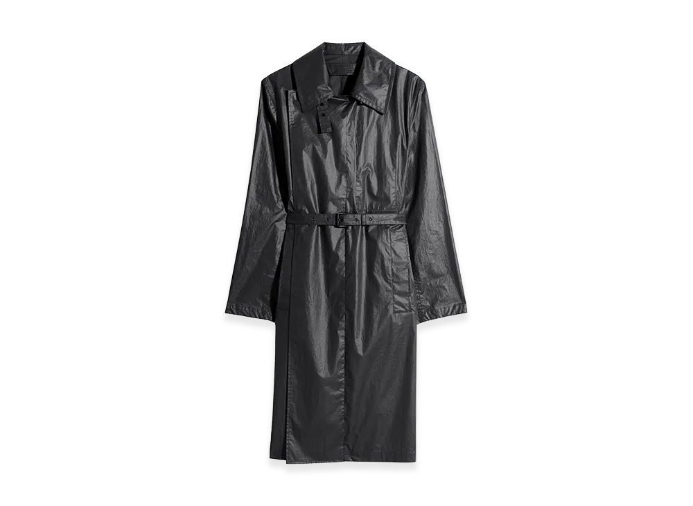 LEMAIRE Women's Light Coated Cotton Light Wrap Coat "Ash Black"