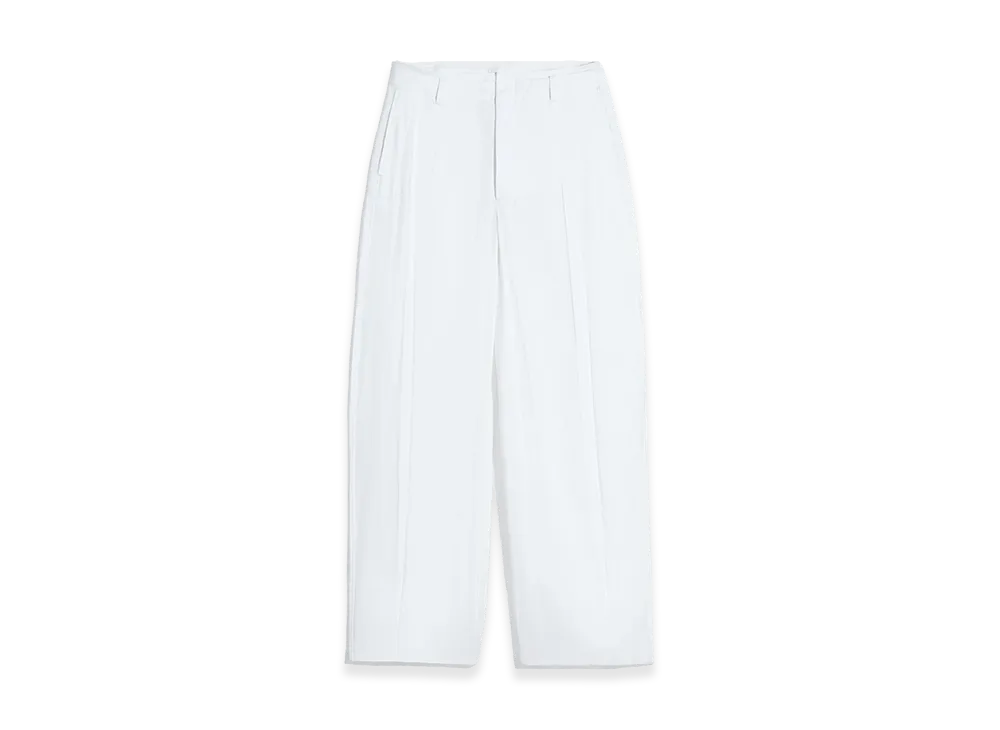 LEMAIRE Women's Poly-Viscose Twill Creased Soft Pants "Chalk"
