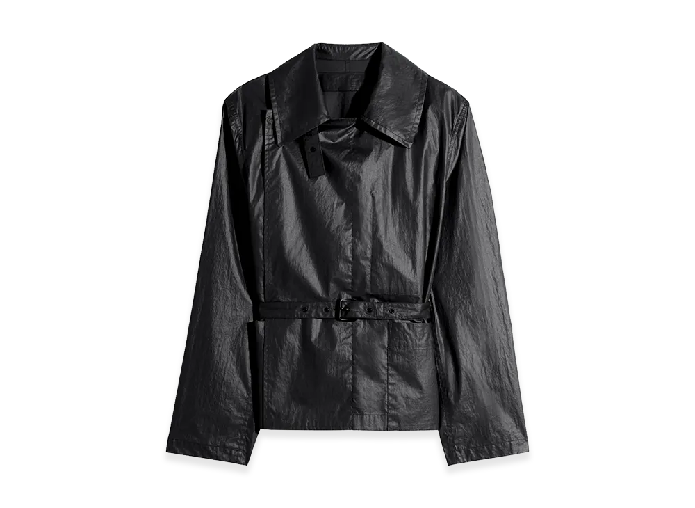 LEMAIRE Women's Light Coated Cotton Light Wrap Jacket "Ash Black"