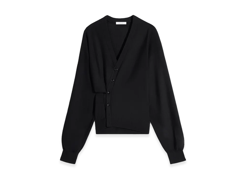 LEMAIRE Women's Twisted Merino Blend Cardigan "Black"