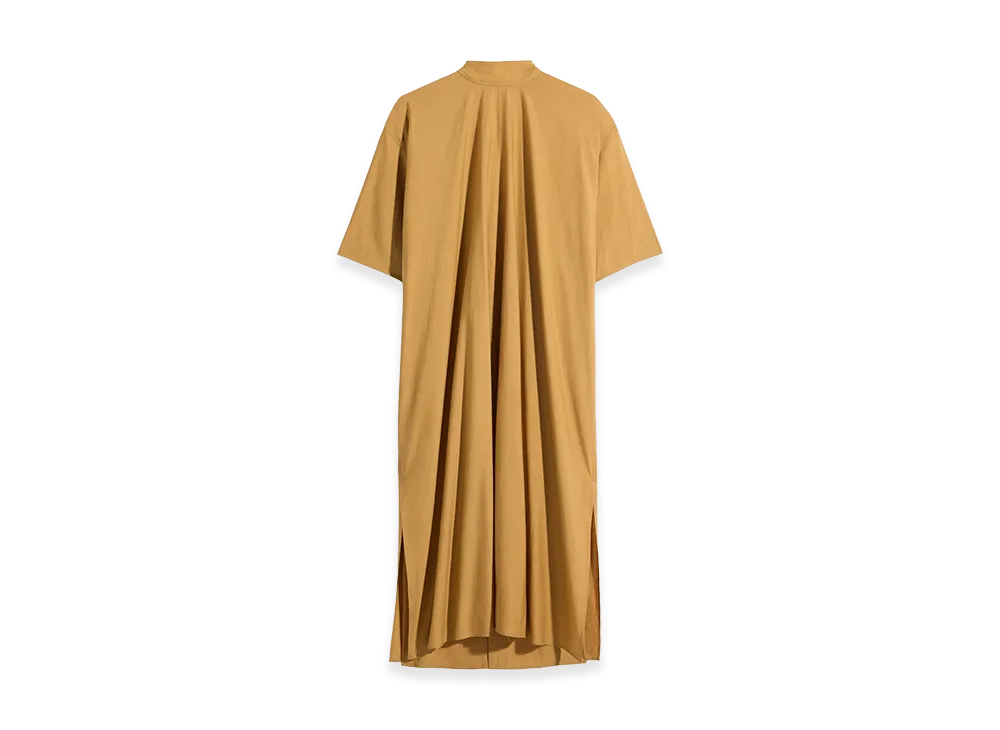 LEMAIRE Women's Washed Cotton Silk Reversible Tube Dress "Cumin"