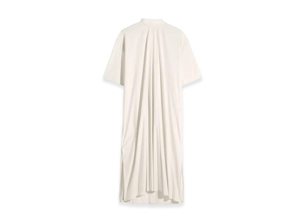 LEMAIRE Women's Washed Cotton Silk Reversible Tube Dress "Light Cream"