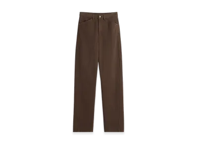 LEMAIRE Women's Twisted Dyed Heavy Broken Twill 5-Pocket Pants "Cacao Dyed"