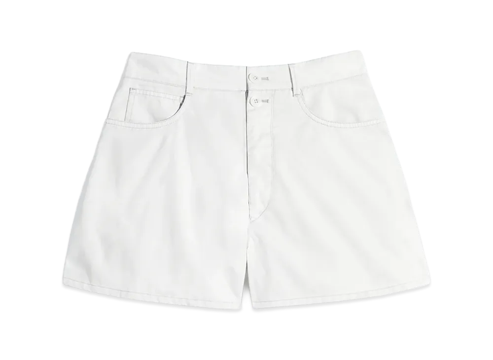 LEMAIRE Women's Cotton Twill Shorts "Rice Powder"