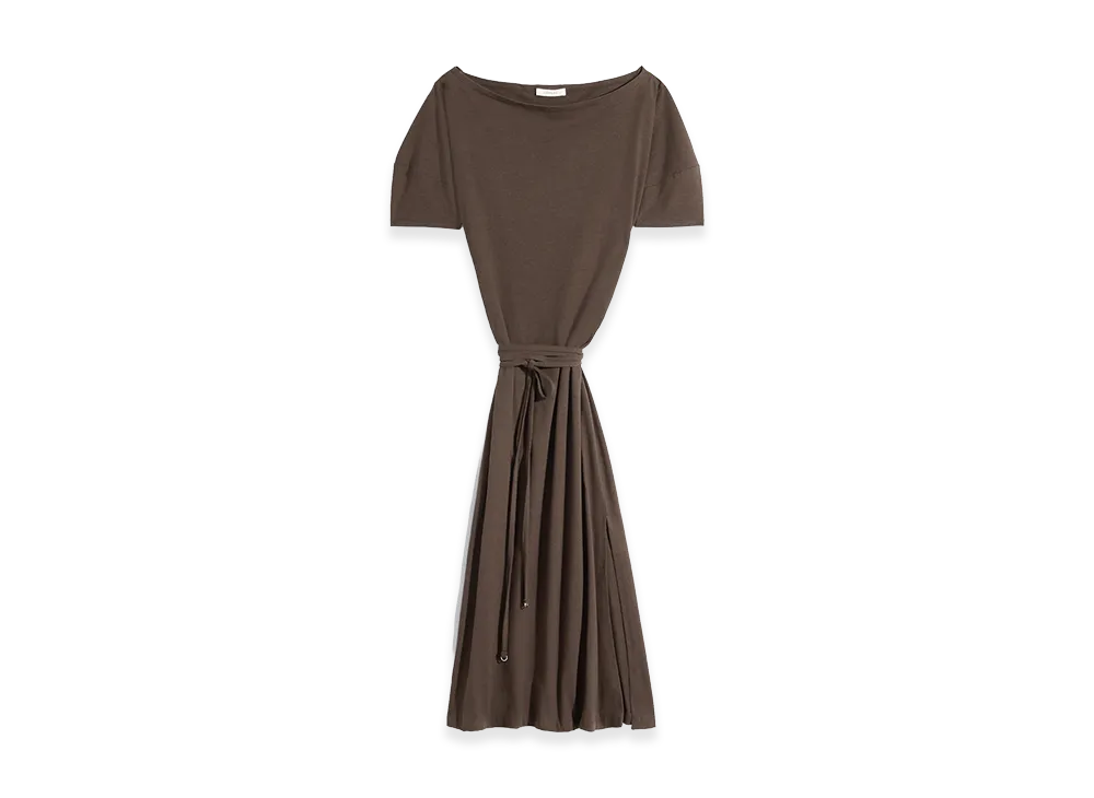 LEMAIRE Women's Jersey Off-Shoulder Dress "Ristretto"